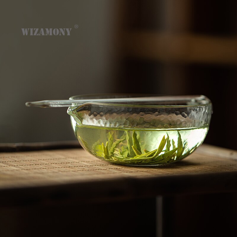 tea ceremony чай Glass tea making bowl drainage bowl tea making utensil green tea Japanese style fair cup tea set tea ware set