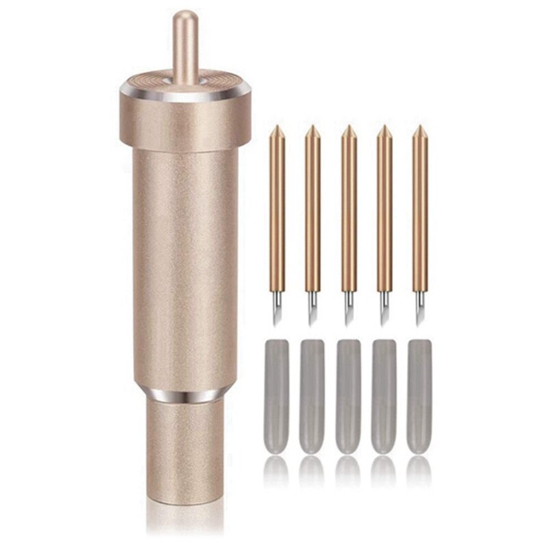 5Pcs Premium Fine Point Cutting Blade Vinyl Replacement Plotter Knives for Cricut Maker +1Pc Holder for Cricut Maker: Default Title
