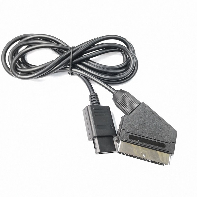 21 Pin 1.8M A/V TV Video Scart RGB Cable euro scart plug Gaming cord wire for Nintendo SNES Gamecube and N64 Console