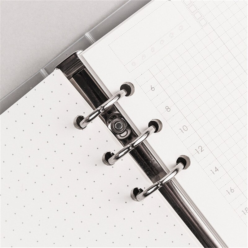 6 Holes Binder Notebook A5 A6 Inner Page Refill Papers Line Grid Dots To Do List Daily Weekly Monthly Planner Book Inside Paper