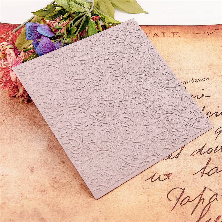 15*15cm Wave flower 3D Embossing folders Plastic bump Scrapbooking DIY Template Fondant indentation Cake Photo Album Card Makin