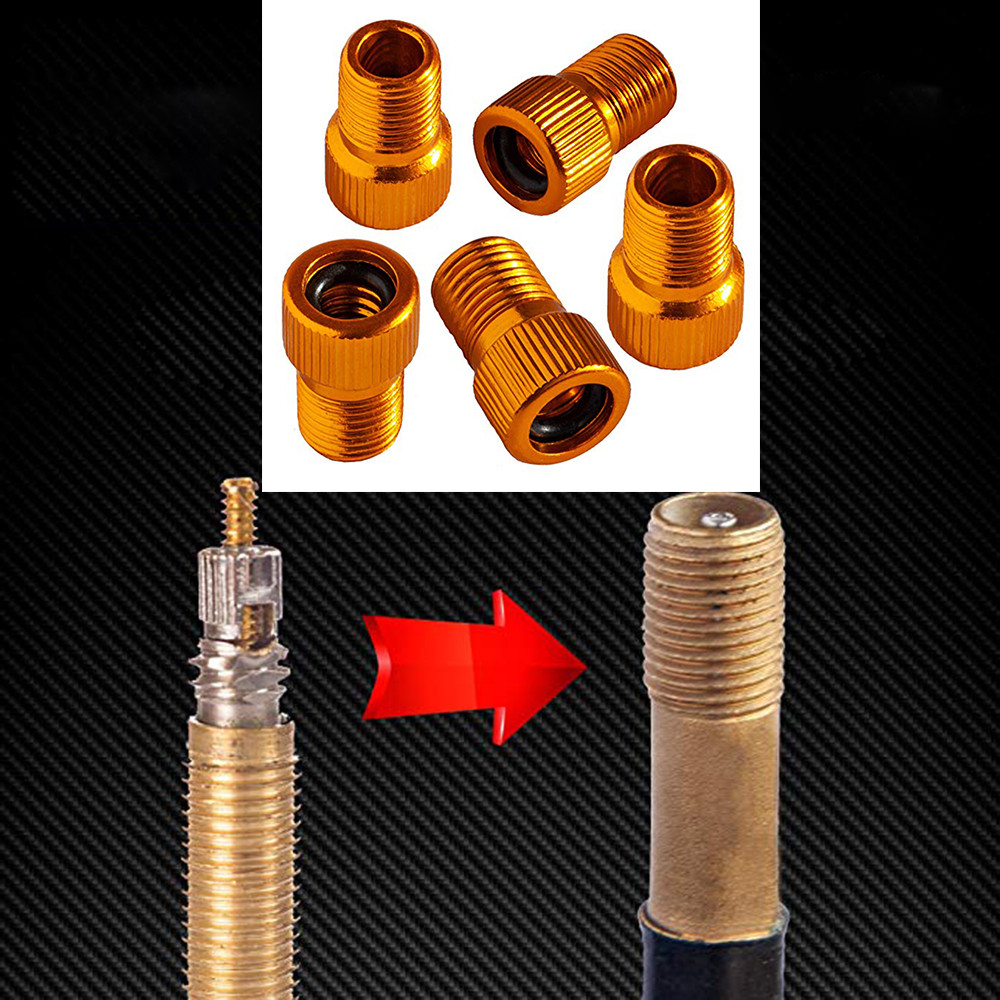 5PC Pump Bicycle Convert presta to schrader copper Bike air Valve Adaptor adapters wheels gas nozzle Tube Bicycle Tool #30