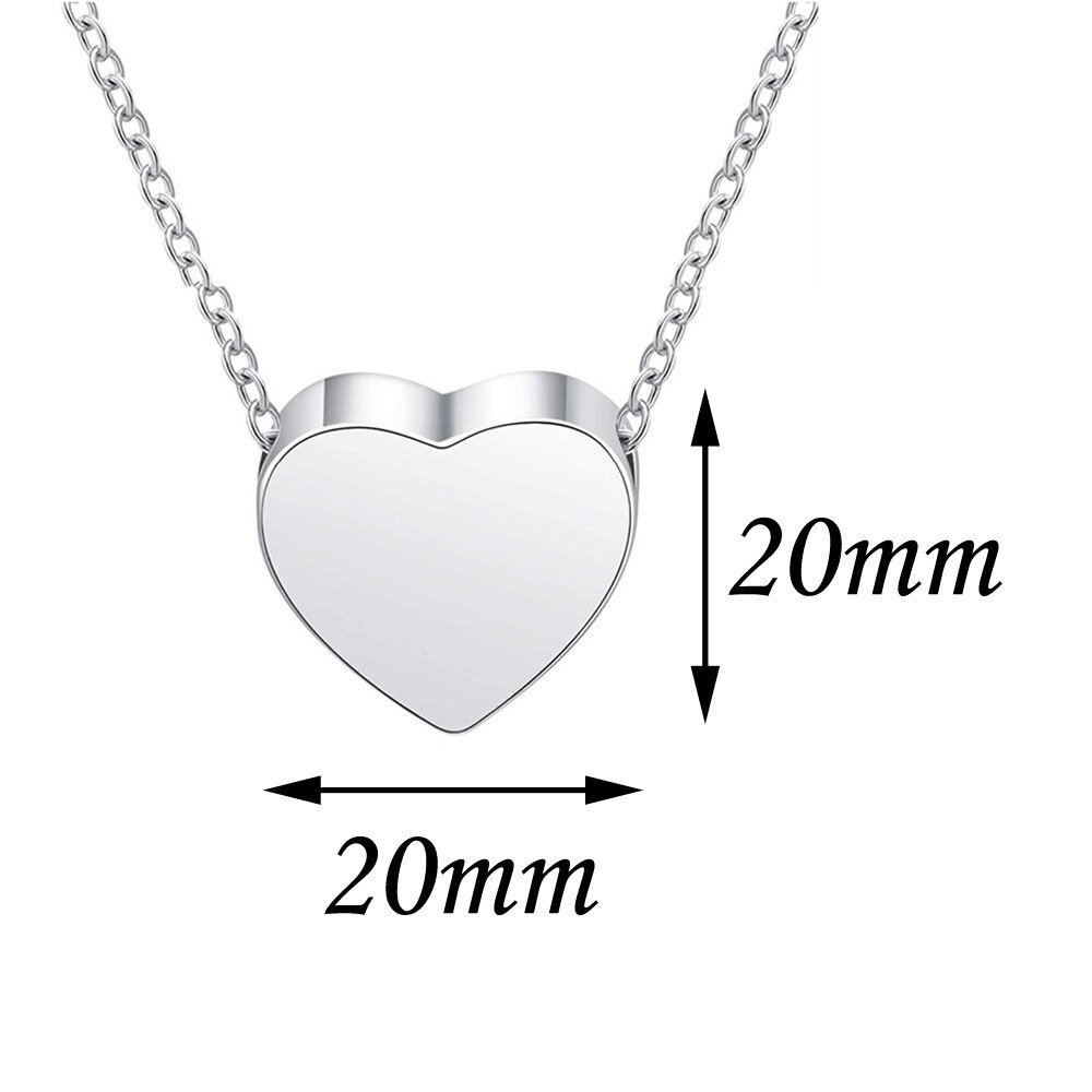Herzförmige gedenkurne aus edelstahl, halskette für die asche von mensch und tier, sarganhänger, einäscherungsanhänger, schmuck, kann geöffnet werden (50cm-teilig)
