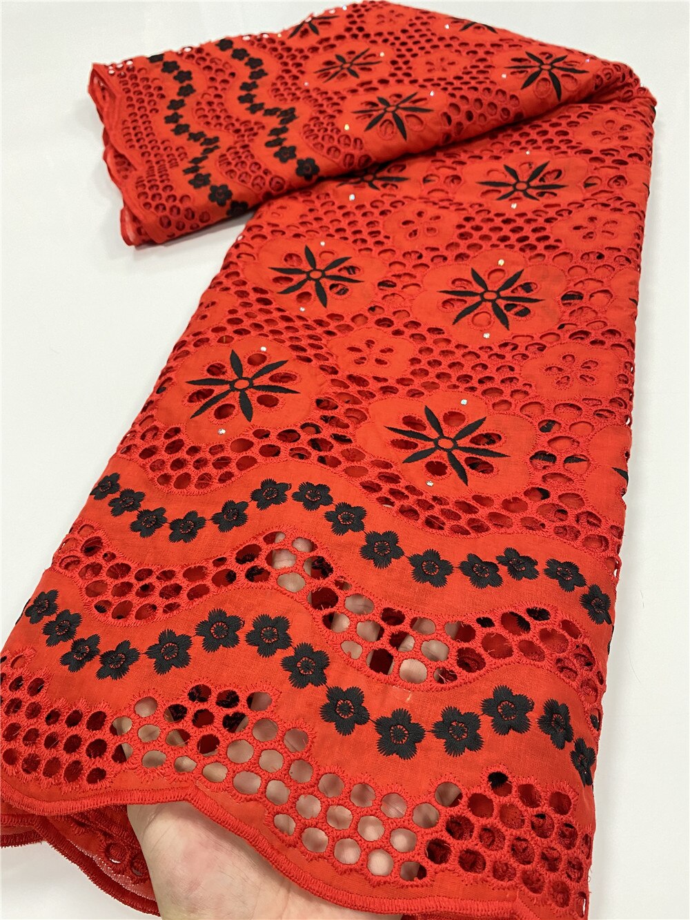 Swiss Voile Lace In Switzerland African Dry Lace Fabric Lace Nigerian Cotton Lace Material YA3529B-5