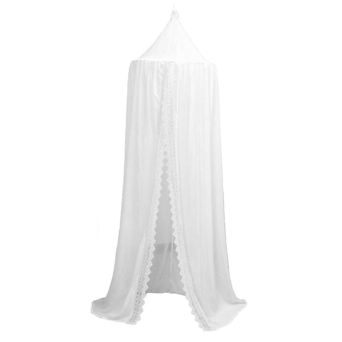 Chiffon Baby Room zanzariera letto per bambini tenda baldacchino tondo presepe rete tenda 240cm decorazione camera da letto ragazza baldacchino lettino: Black