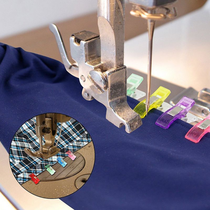50/100 st syklämmor plastklämmor quiltning pyssel virka sticka säkerhetsklämmor blandade färger bindningsklämmor papper