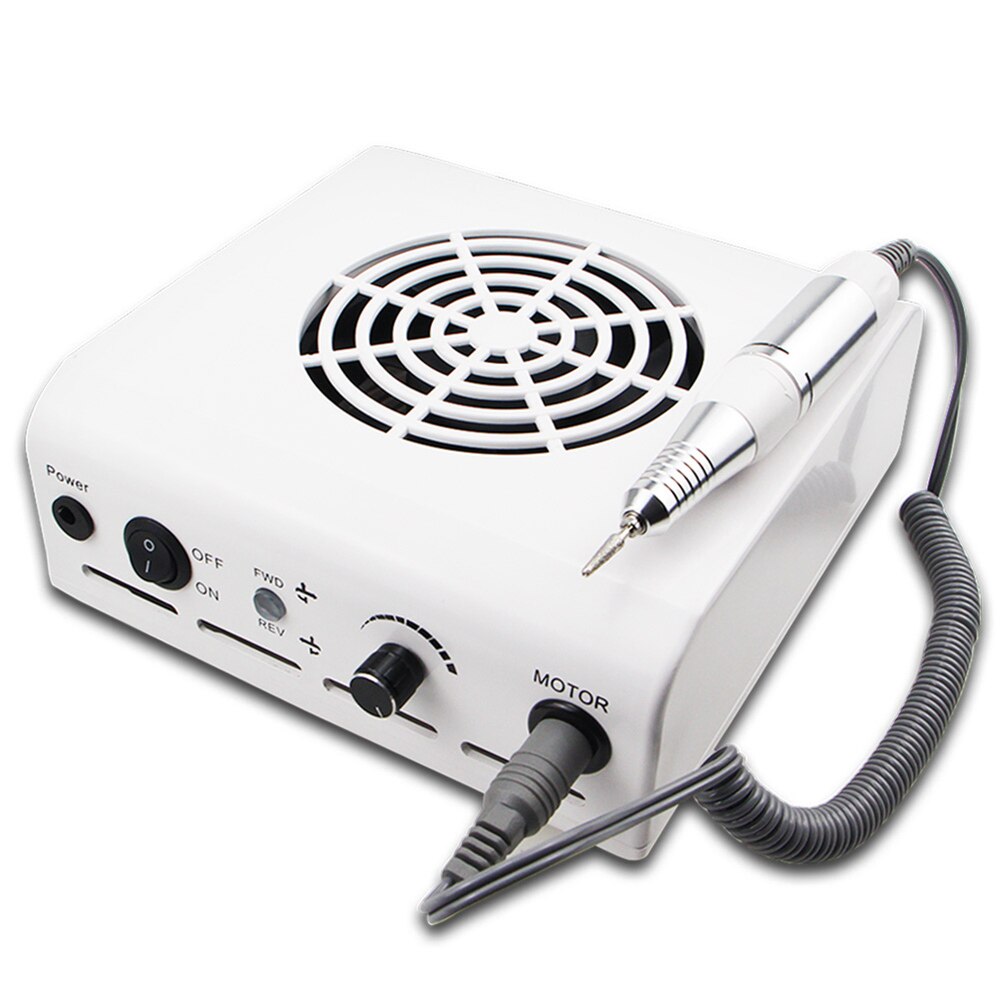 Ponceuse pour manucure, collecteur de poussière ongles avec poignée à vitesse réglable, ventilateur puissant pour Salon de beauté, 80W 2 en 1