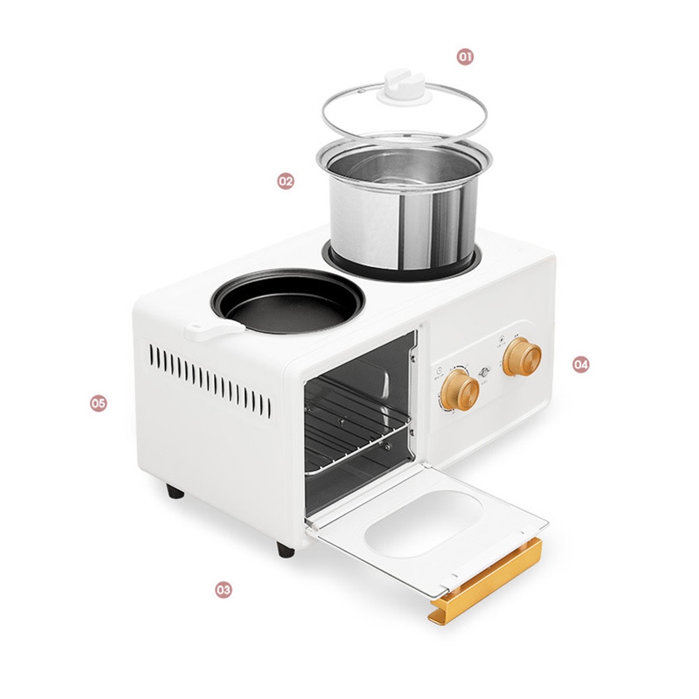 Household Breakfast Machine Oven Toaster Multifunctional Four in One Breakfast Cooking Artifact Automatic Cooker