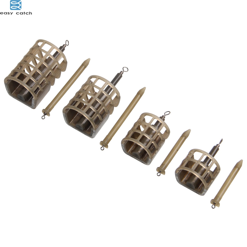 EASY CATCH 5pcs 25g 30g carp Fishing Feeder tackle bait thrower food holder Cage for ice fishing equipment tackle