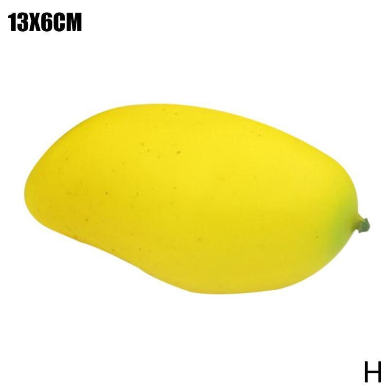 Plastic Simulation Artificial Fruits Watermelon Apple Banana Pear Decoration Peach Orange Lemon Mango Accessories Home Grap S6R7: Yellow mango