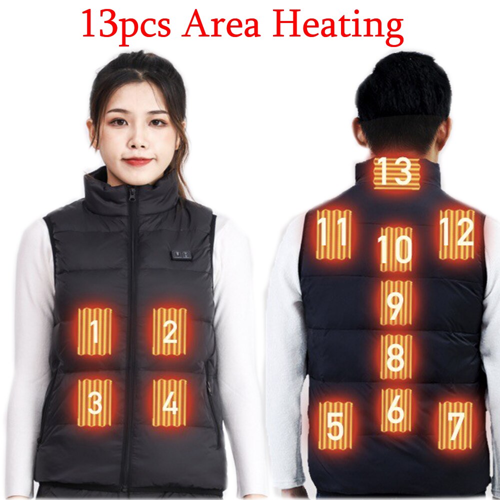 13 Verwarmde Vest Zones Elektrische Verwarmde Jassen Mannen Vrouwen Sportkleding Verwarmde Jas Grafeen Warmte Jas Usb Verwarming Jas Voor Camping