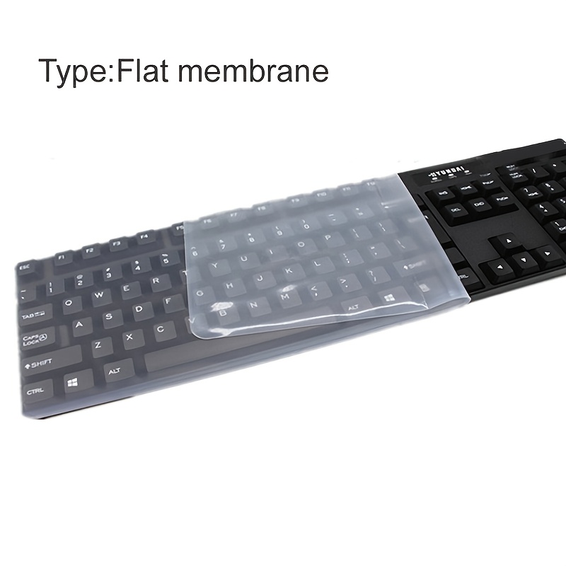 Universele toetsenbord siliconen beschermfolie Skin Cover Desktop PC Transparant silicagel Bump concaaf en convex plat membraan