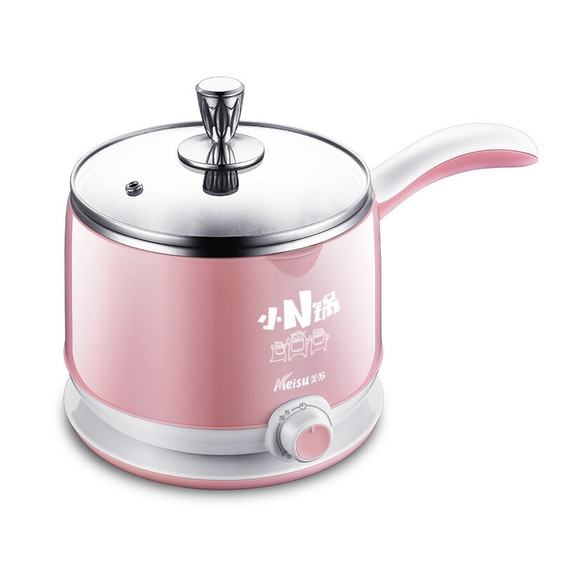 Multi-function Electric Cooker 1.5L Electric Skillet Pot Cooking Noodle Pot Student Mini Split Steaming Stew Pot 220V