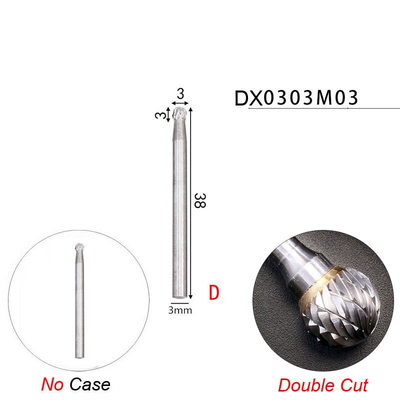 Mèches de meuleuse à tête sphérique, outils convertibles carimplantés, lime à distance en tungstène, fraise en carbure, fraise, perceuse pour métal, bois, plastique: 25mm