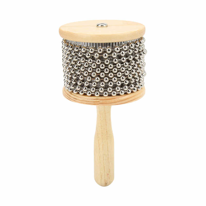 Wooden Cabasa Hand Cranked Cabasa Environmental Friendly Musical Toy Attractive for Rhythm Training: Medium cabassa