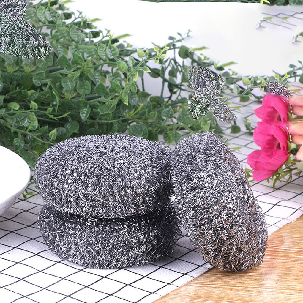 12 Pcs Stainless Steel Mesh Wire Scourer Large Size Ball Brushes Pan Pot Dish Cleaner Scrubber Kitchen