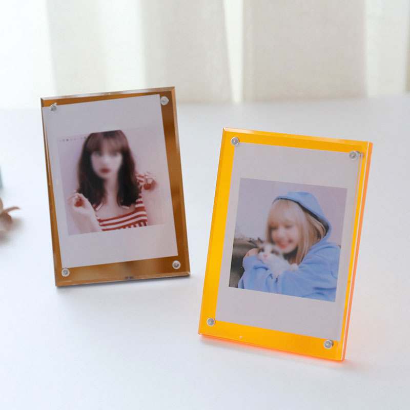 3 Inch Acrylic Photo Card Frame Display Stand 74mmx104mm Transparent Photoes Display Desktop Ornament Card Holder Home Decor
