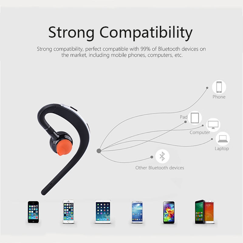 Heaton – écouteurs sans fil Bluetooth, oreillettes de bureau, avec micro, son stéréo, musique,