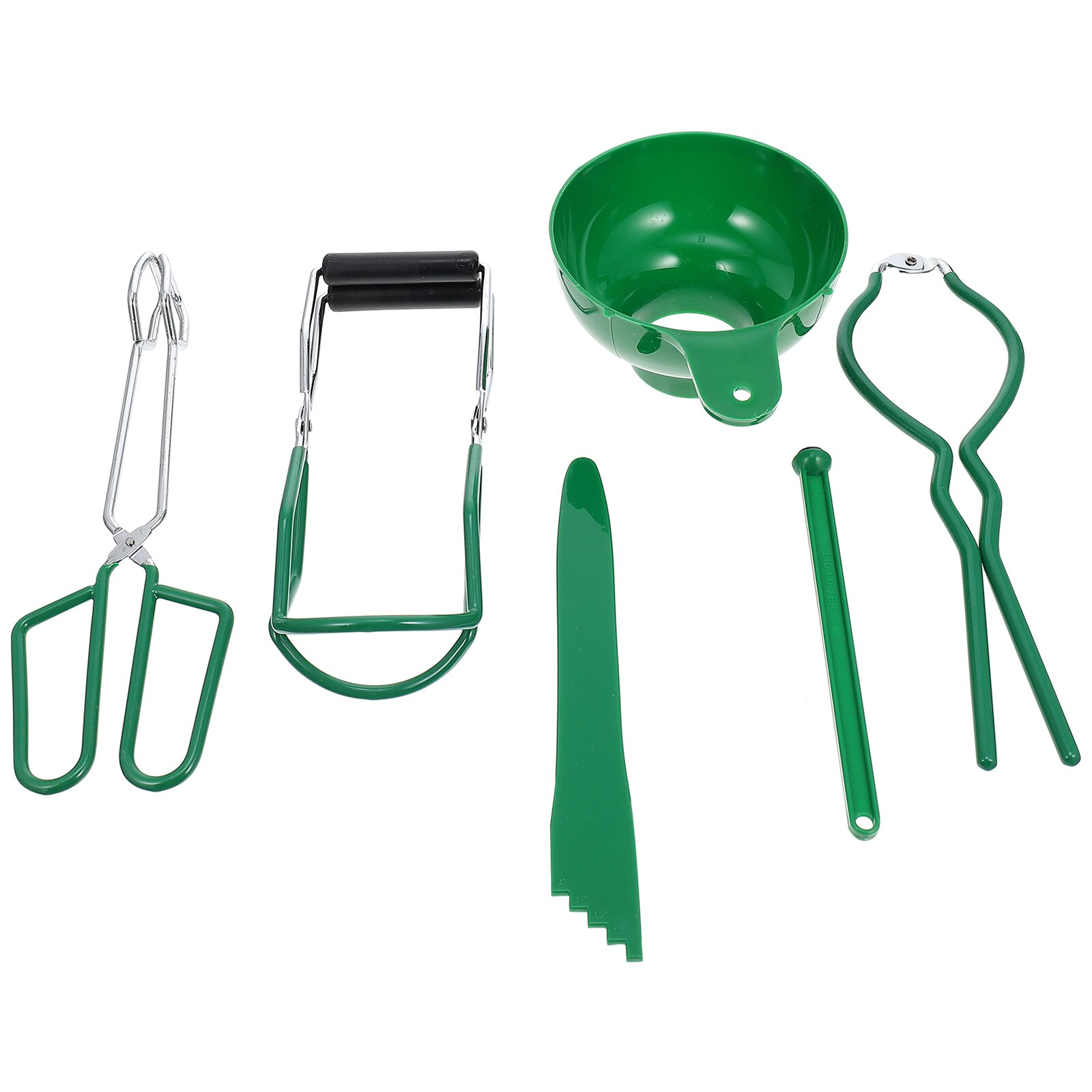 1 Set 6Pcs Canning Tool Set Tong Lifter Funnel Jam Making Supplies (Green)
