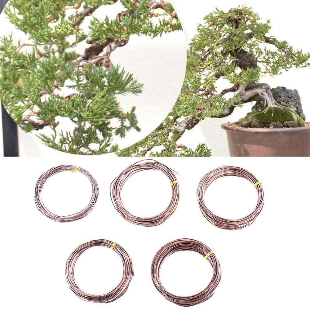 5 Rolls Bonsai Wires Anodized Aluminum Bonsai Training Wire with 3