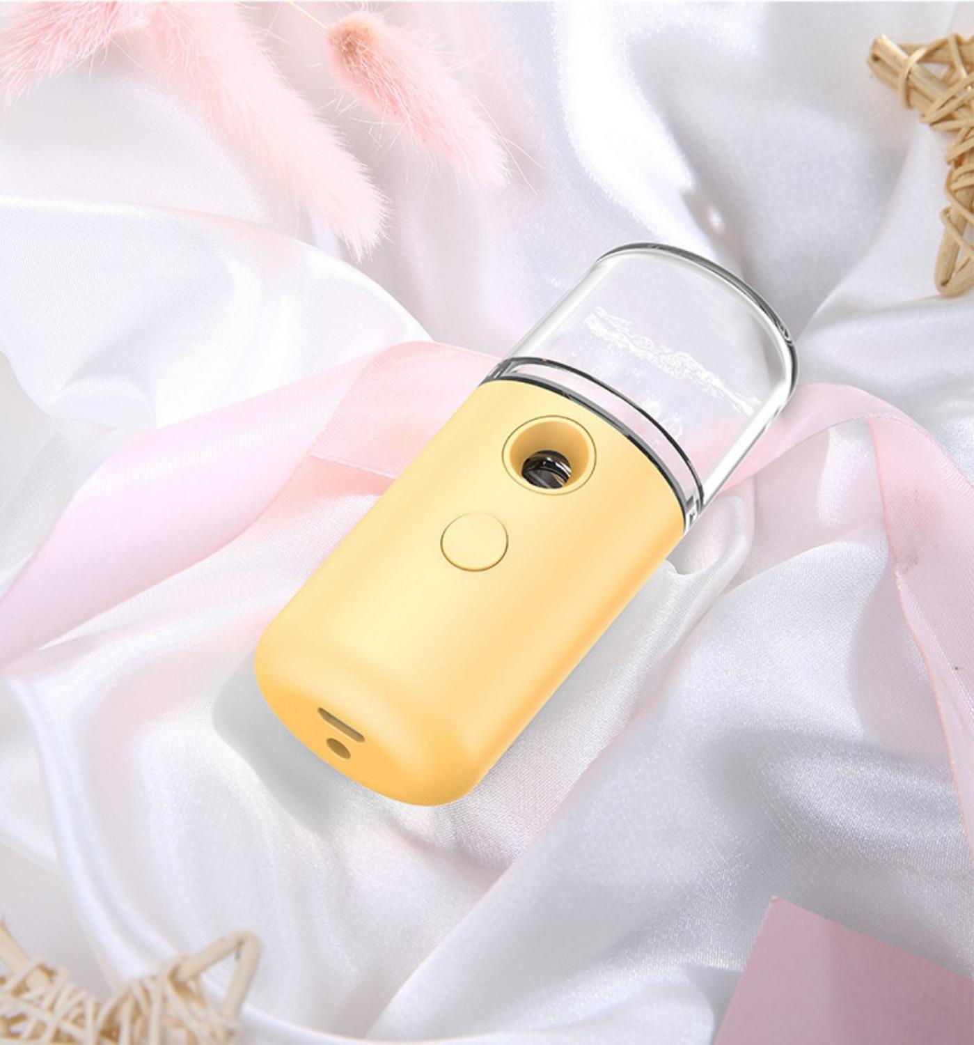 Portable Small Air Humidifier USB Rechargable Handheld Water Meter Ultrasonic Charging Diffuser Mini Milk Oil Steamed Face: D