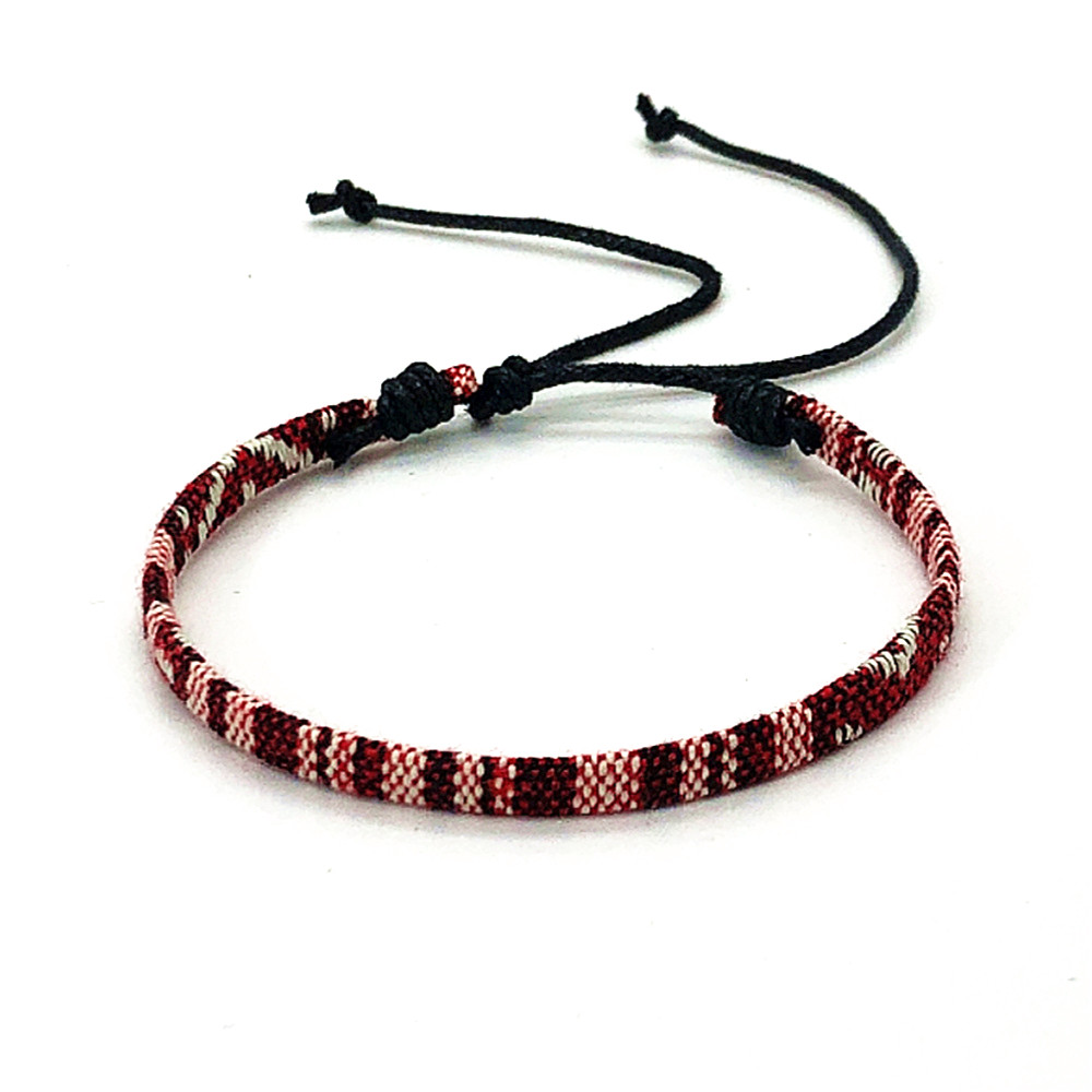 Nueva pulsera de amistad de tela tejida Bohemia Vintage europea para mujer, pulsera trenzada étnica de Nepal, de joyería para hombres y mujeres