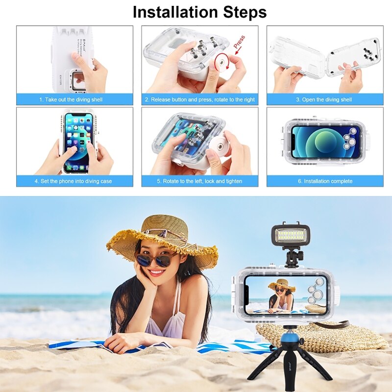 Custodia impermeabile custodia subacquea custodia subacquea per iphone 13 12 mini/pro/ProMax AXFY