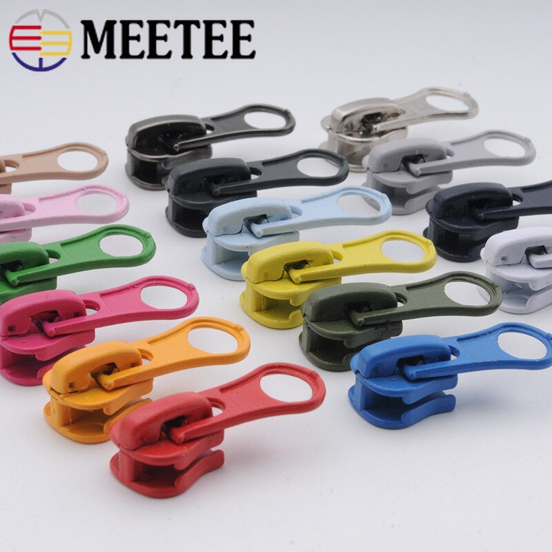 Meetee 20 Pcs 5 # Hars Rits Hoofd Dikke Voor Hars Zip Pull Slider Diy Reparatie Kussen Quilt Beddengoed Zakken naaien Kleding ZT005