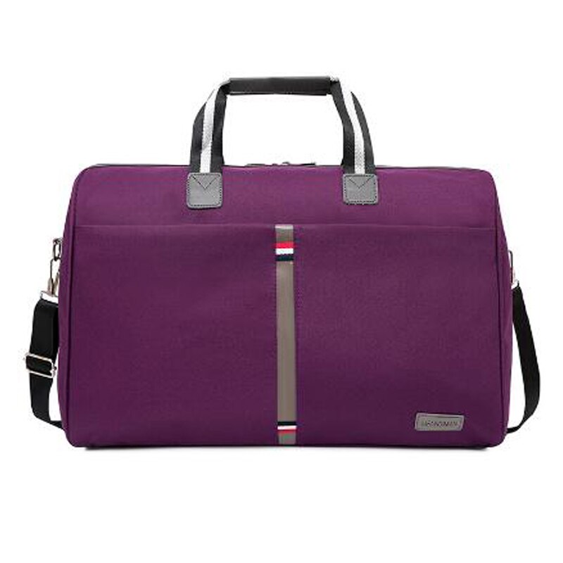 Waterproof Men's Travel bag Foldable Portable Shoulder Bags Women Travel Luggage Bag Large Capacity Travel Tote: Big Violet