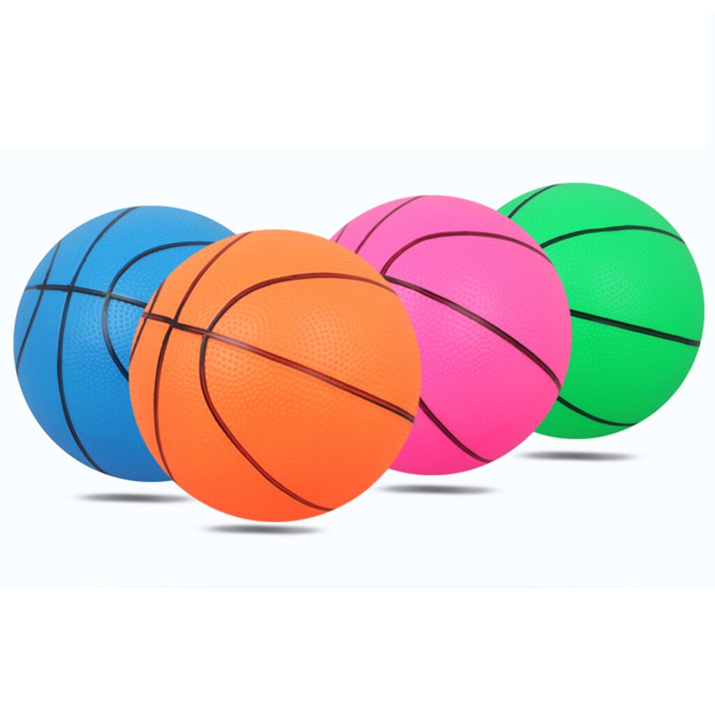 Mini oppustelig basketball sport boldlegetøj børn -rose rød