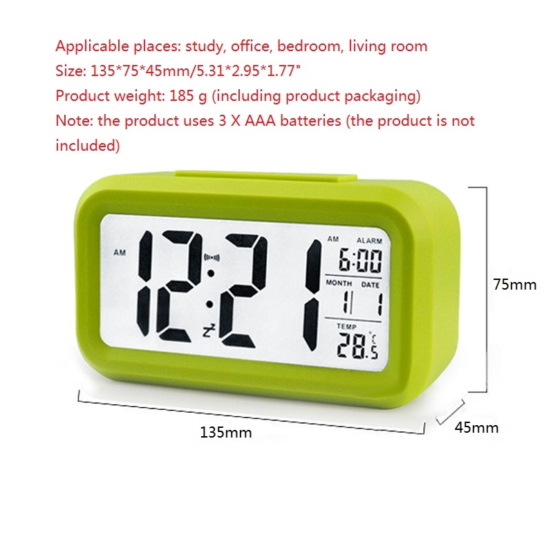 Horloge numérique et électronique | Horloge de Table, luminosité réglable, tendance, horloge murale suspendue, avec câble USB