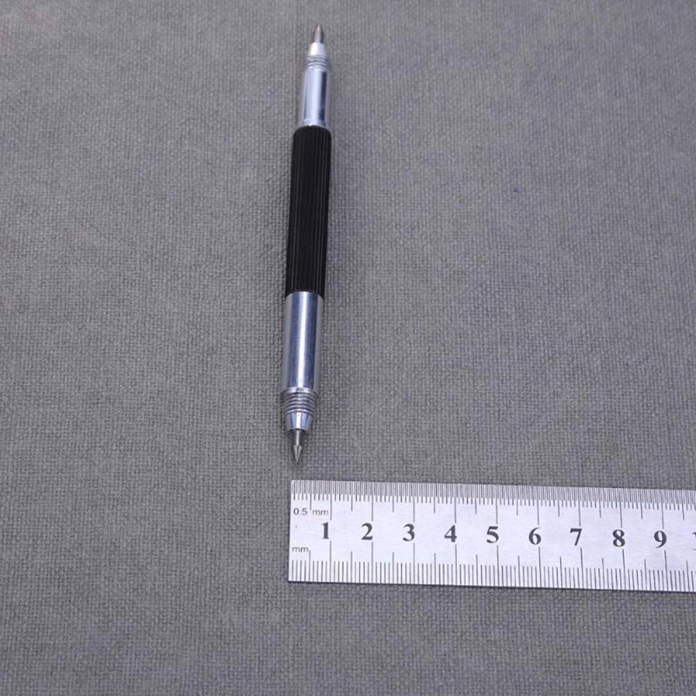 Diamant acier marquage gravure stylo Double extrémité pointe de tungstène pointu Scriber Clip stylo pour verre céramique sculpture sur bois outils à main