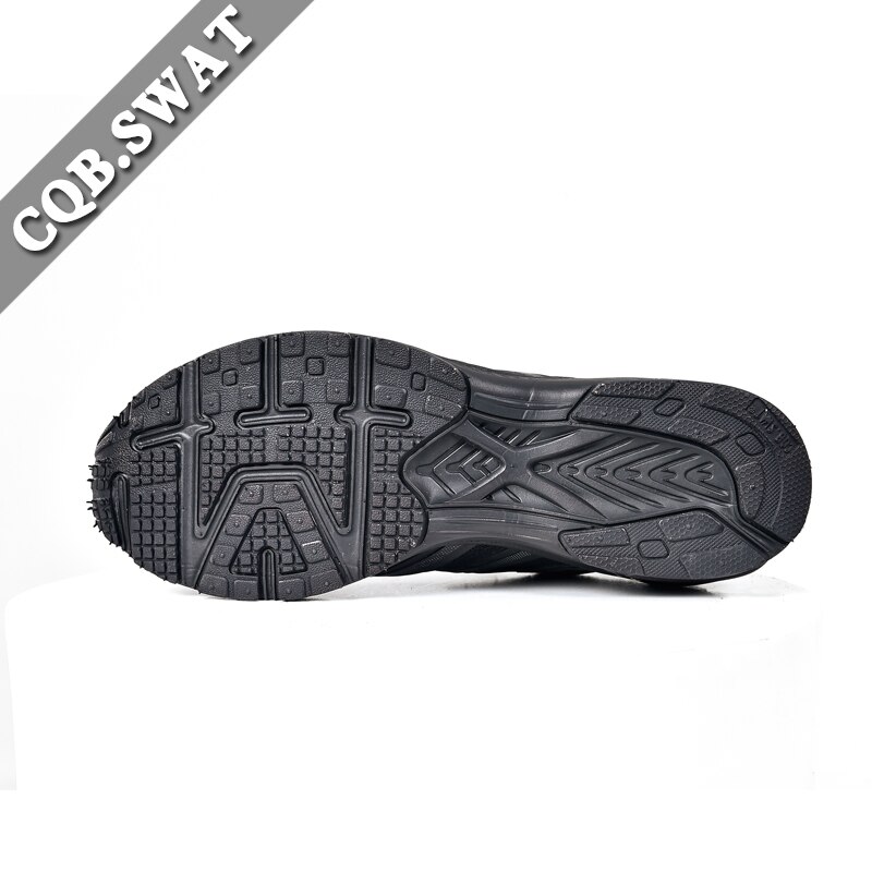 CQB. SWAT Mode Man Schoenen Lente Herfst Mannelijke Outdoor Wandelen Casual Schoenen Rubber Zwart Comfortabele Mannen Politie Schoenen Knop Kant