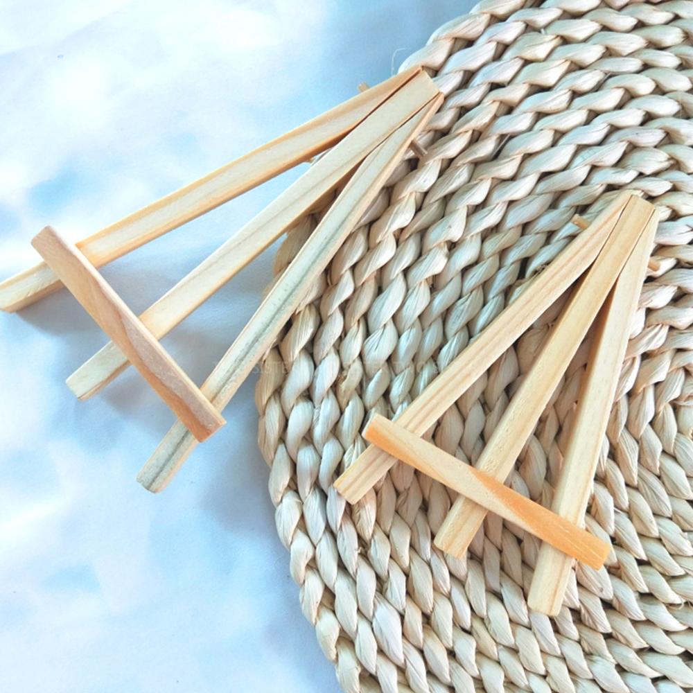 Mini Wooden Easel Small Wood Display Stand for Artist Painting, Business Card, Displaying Photos, Decorative Plates and More