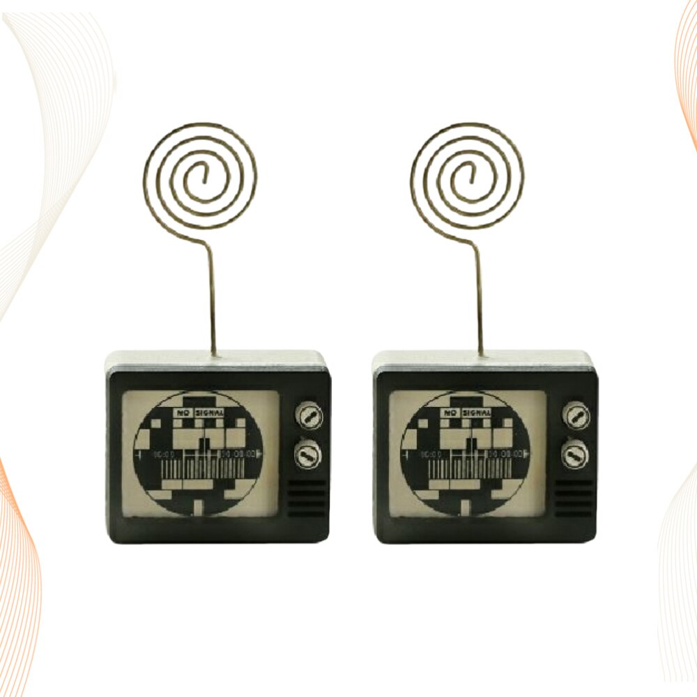 Memo clip vintage retro klok tafeldecoratie notitieklem fotoklem memo map voor huwelijksbanket