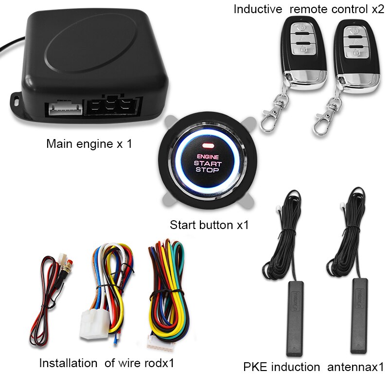 12V Car one key start, PKE one key start, remote ignition start system, keyless entry