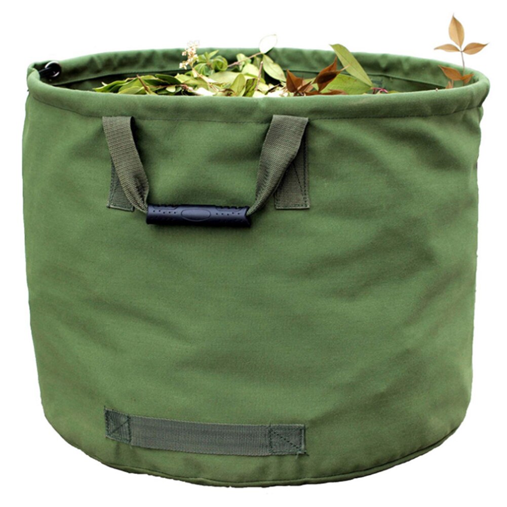 22*18IN Garden Leaf Storage Bag 600D Waterproof Oxford cloth Reusable Yard Waste Bag Container Tote Heavy Duty Compost Bag: Green