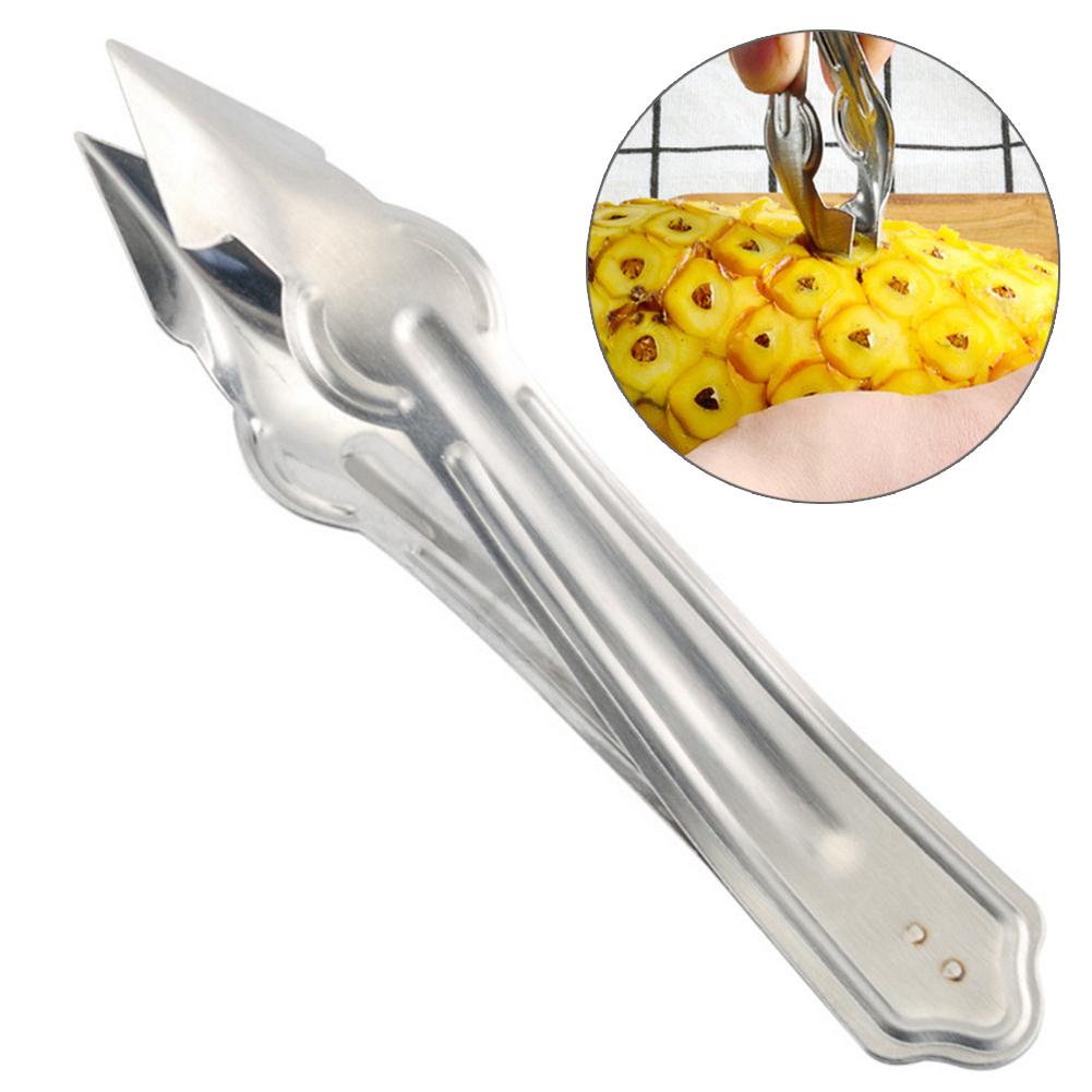 1 st rostfritt stål ananas tomat stjälk frukt blad remover pryl köksredskap jordgubbsskalmaskin skivare