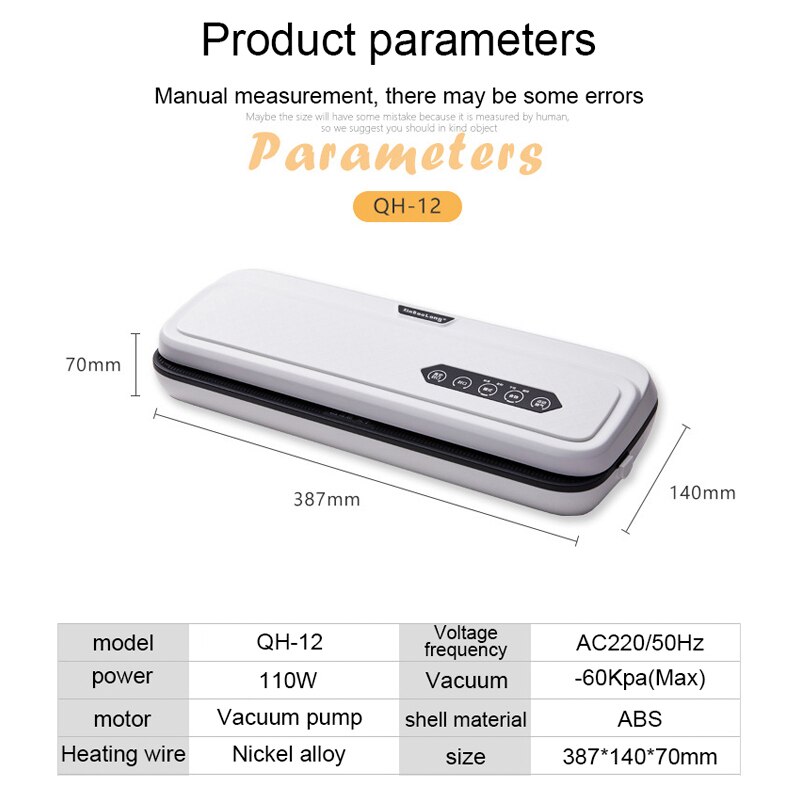 Household and Commercial Small Food Vacuum Sealing Machine Packaging Machine Convenient Vacuum Food Sealing Machine