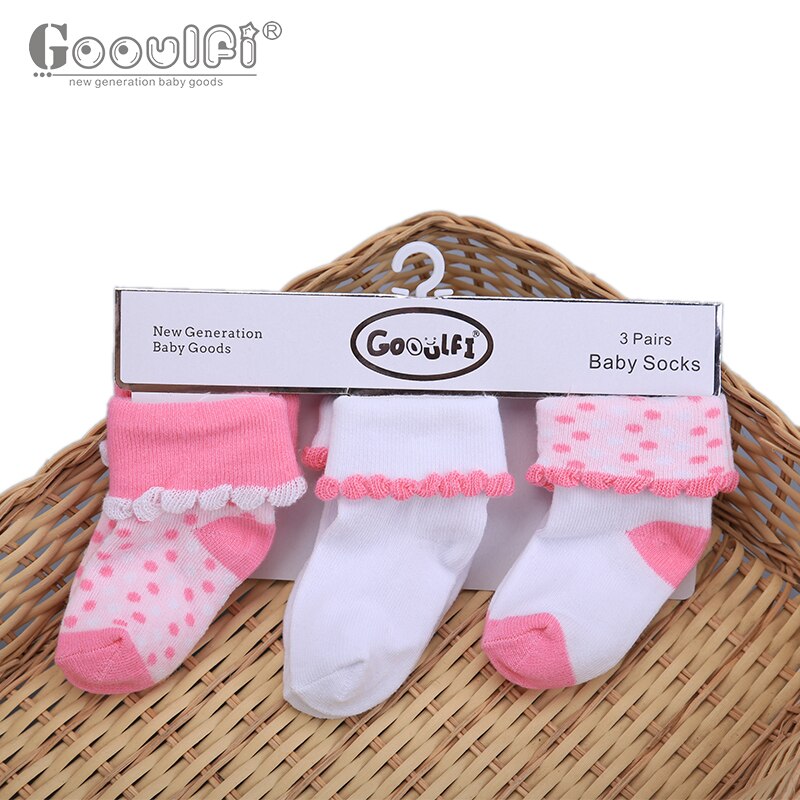 Gooulfi unisex Baby Socken Neugeborenen 3 Paare viel Karikatur Blumen- freundlicher Socken Pack Sommer Gestrickte Baumwolle Baby Jungen Socken 6-12 monate: 871126 / 6m