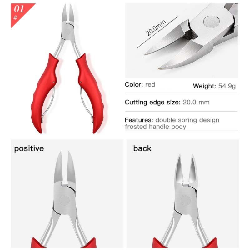 Cortauñas para manicura herramienta de ranura especial Tijeras para uñas boca oblicua Olecranon del dedo del pie Tijeras para uñas tijeras de pedicura artefacto TSLM1: 01