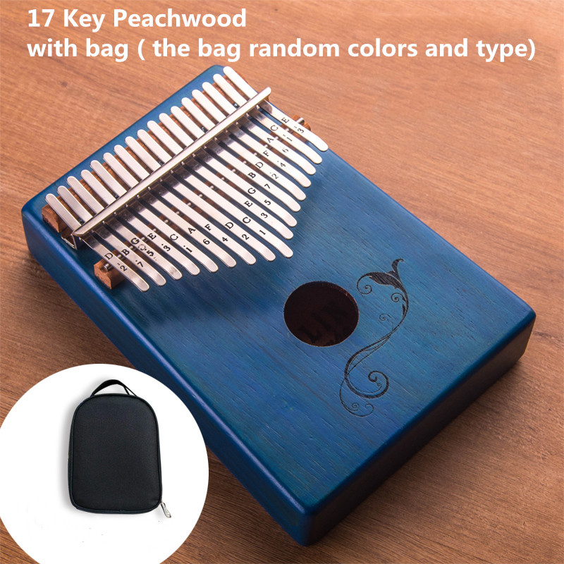 17 Key Kalimba African solid Mahogany Thumb Finger Piano Sanza 17 keys Solid Wood Kalimba Mbira Thumb