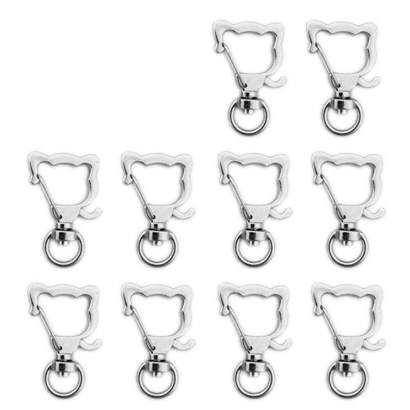 10Pcs Metall Swivel Hummer Verschluss Snap Haken Herz Form Keychain Schmuck Erkenntnisse Auto Schlüsselring Zubehör: 12