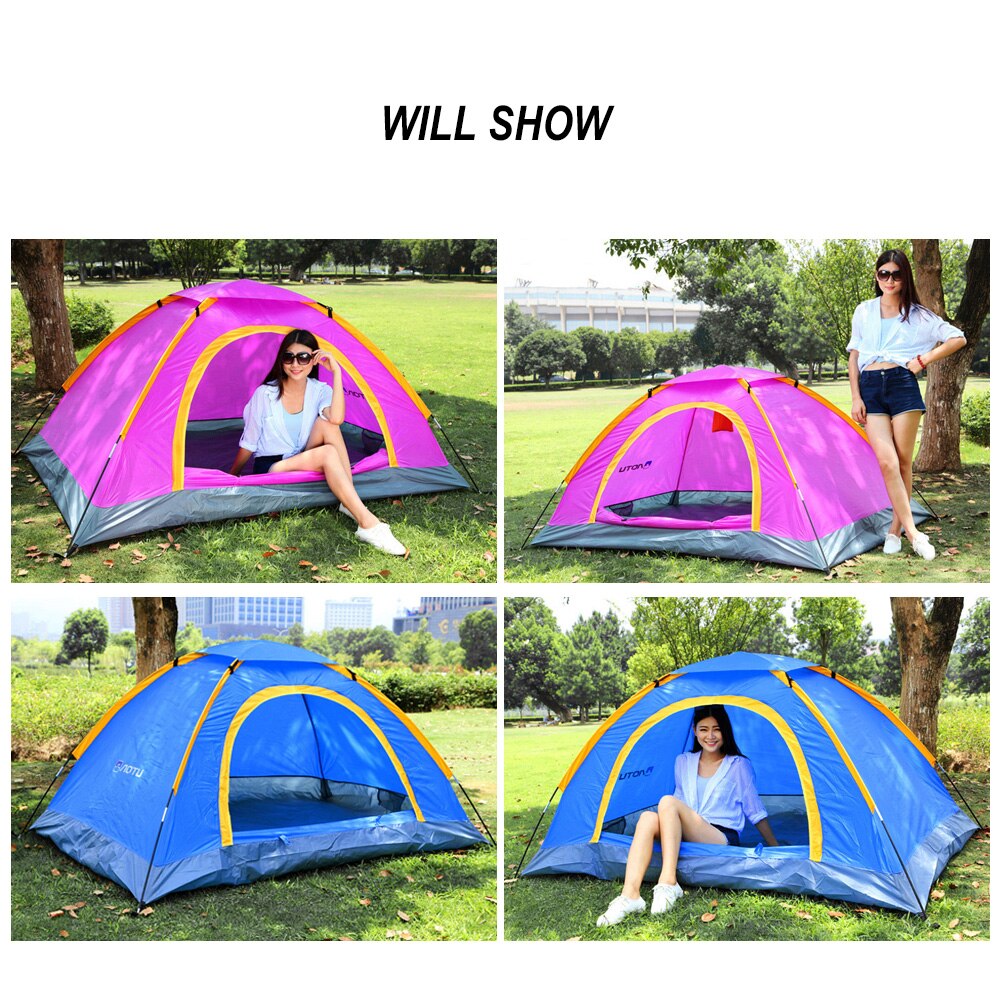 1pcs Camping Tent 1~2 Person Outdoor Mountaineering Pop Up Easy Open Camp Tent Ultralight Instant Shade Portable Tent for Hiking