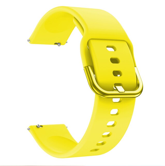 Pulseira para kw19 pulseira smartwatch kw19 flor silicone macio pulseira de relógio cor pura moda substituição: Yellow