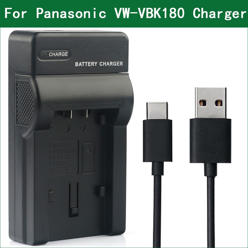 LANFULANG VW-VBK180, VW-VBK360, Battery Charger for Panasonic SDR-S50 SDR-H95 HDC-TM55 HDC-TM60 HDC-TM90 HC-V500