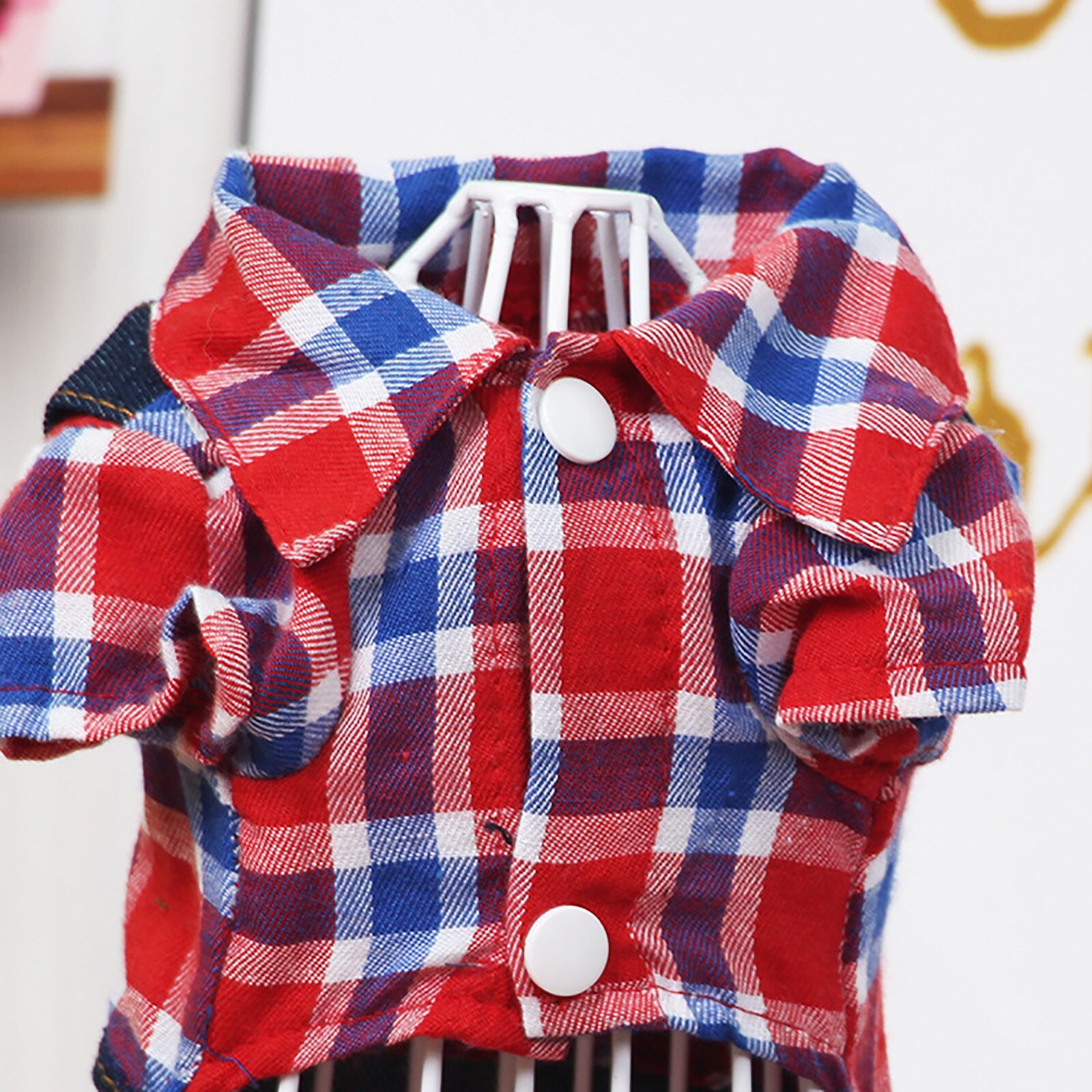 Denim Plaid Vier Benen Pet Kleding Voor Kleine Honden Chihuahua Lente Jumpsuits Hondenkleding Jas Hoodie Benodigdheden Voor Huisdieren Honden