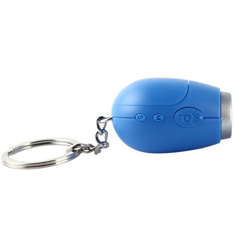 Nyckelring led skrivbordsklockor mini portabel projektion digital display elektronisk klocka lanyard ficklampa nattlampa väggtimer: Blå nyckelring
