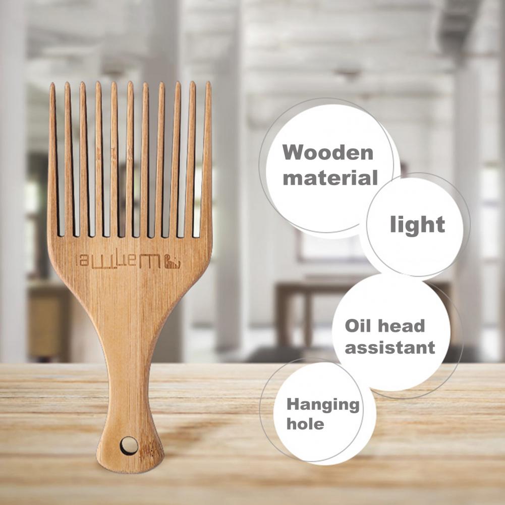 Peine Universal texturizado para hombre, cómodo, fácil de sostener, de madera para salón, horquilla, peine para pelo con estilo