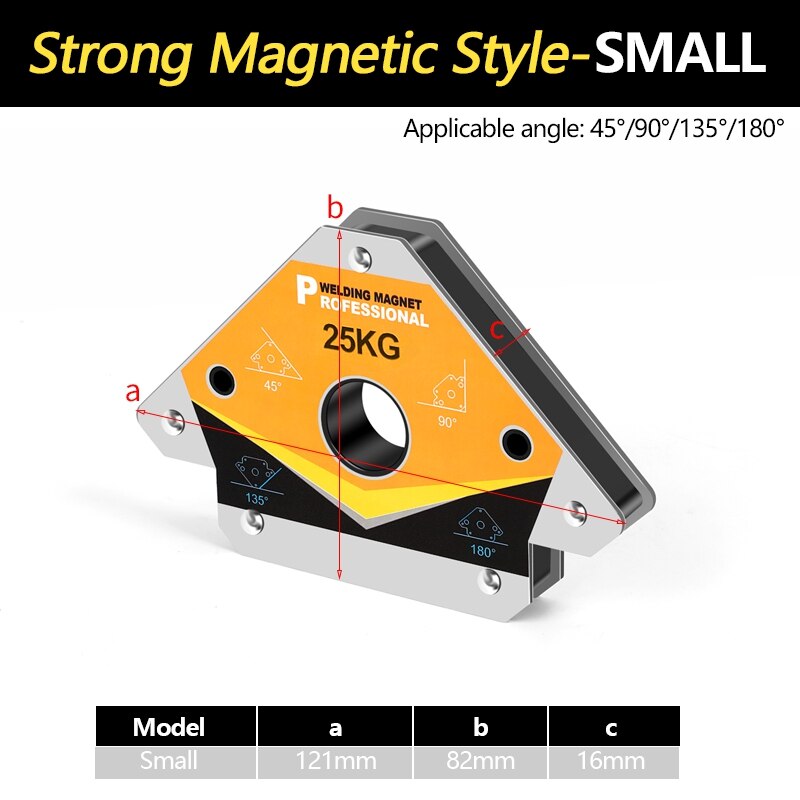 Sterke Magnetische Lassen Hoek Houder Ijzer Zuig Lassen Haakse En 90-Graden Lassen Klepstandsteller Lassen Hulpgereedschappen: 1PCS  Upgrade S